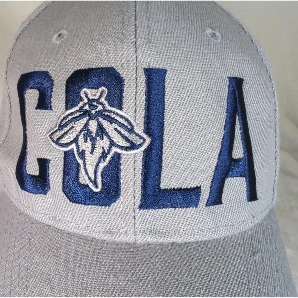Columbia Fireflies Hat Mens Gray Strap Back Embroidered Baseball MiLB KC Royals